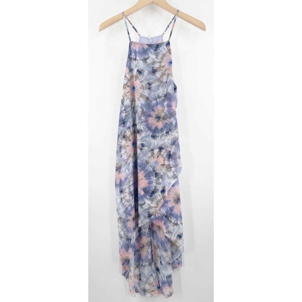 Sugarlips Blue and Pink Tie-Dye Midi Dress